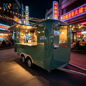Remorque alimentaire en métal vert à <span class=keywords><strong>prix</strong></span> d'usine, remorque de concession personnalisée, cuisine mobile, remorque de vente de café, glaces et nourriture de rue - Product Image 1