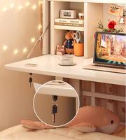AILICHEN Bureau d'ordinateur pliable au design minimaliste Table Esports suspendue pour dortoir Table de lit