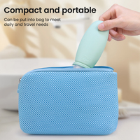 Bouteille de voyage en silicone souple résistante à l'eau approuvée par la TSA, 60 ml, mini flacon souple pour lotion, dentifrice, rechargeable