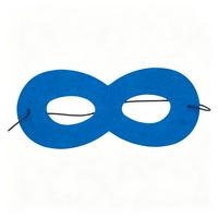 Masque oculaire demi-cercle uni et lumineux avec cordon élastique, idéal pour le carnaval, les anniversaires et le cosplay
