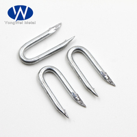High Quality Carbon Steel Smooth Shank Diamond Point U Type Fence Staples ANSI Standard
