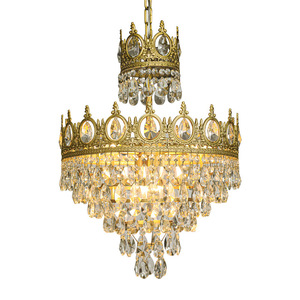 French-Style Retro Crown Crystal Chandelier Luxury American-Style <b>Dining</b> Room Bedroom Bedside Entrance Hall Pendant <b>Light</b> - Product Image 4