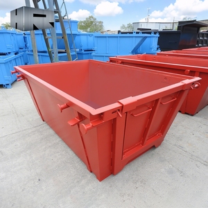 4 mét khối thép phế liệu bỏ qua chất thải container Chất lượng cao Stackable tái chế <span class=keywords><strong>bin</strong></span> kim loại chất thải bỏ qua <span class=keywords><strong>bin</strong></span> với thả cửa - Product Image 5