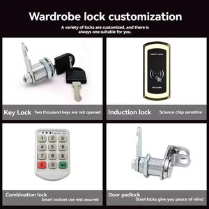 Casier en acier à 6 portes avec barre suspendue, serrure à clé à <span class=keywords><strong>induction</strong></span>, pour rangement de chaussures et vêtements, modèle 2026, assemblé en salle de sport - Product Image 5