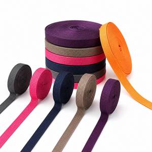 สายรัดแบบทอเนื้อนุ่มลายริบบิ้นไนลอนขนาด 10 มม. สีตามสั่ง สายแคบสำหรับกระเป๋า ของเล่น รองเท้า อุปกรณ์สัตว์เลี้ยง - Product Image 1