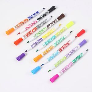 Marqueur à double pointe, pinceau doux, lavable, en plastique, pour aquarelle, pour enfants, bricolage, dessin, peinture - Product Image 1