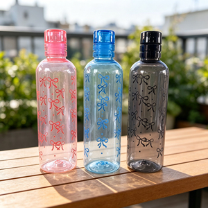 Bottiglia Casual Creativa e Bella da 500ML, Piccola e Graziosa, Fresca ed Elegante, in Plastica, Adatta per Gite e Campeggio - Product Image 1