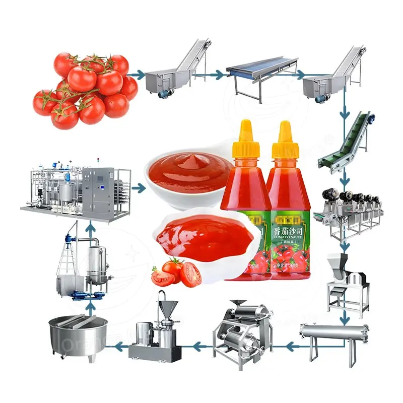 Orme Volautomatische Tin Tomatenpuree Fabricage Machine Proces Plant Tomatenpuree Maken Machine Ketchup Maker