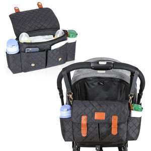 Sac d'accessoires pour poussette BSCI OEM avec <span class=keywords><strong>2</strong></span> porte-gobelets, sac de rangement universel pour poussette, sac à couches, sac de transport pour bébé, organisateur de poussette - Product Image 5