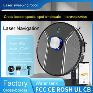 V8 <span class=keywords><strong>Robot</strong></span> tres en uno, navegación láser de vacío, fregado de succión eléctrico de alta potencia, tanque de agua integrado, <span class=keywords><strong>Control</strong></span> de aplicación de plástico - Product Image 3