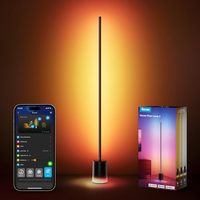 Lampadaire LED intelligent RGBIC pour chambre à coucher salon studio design moderne avec musique blanc chaud/froid et modes de scène de synchronisation abat-jour en métal