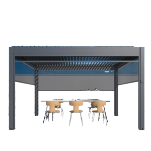 Pergola à persiennes en aluminium direct d'usine véranda à auvent rétractable à toit motorisé couverture de patio pergola pare-soleil extérieure - Product Image 2