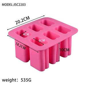 MUYULINS Factory Hot Sale Bath 6-Cavity Rectangular LFGB Non-Stick BPA Free <b>Silicone</b> Soap Mold - Product Image 2