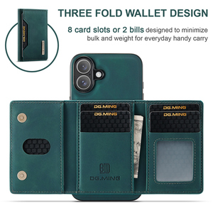 Funda DG para <span class=keywords><strong>iPhone</strong></span> 16 Plus, <span class=keywords><strong>iPhone</strong></span> 16 Pro Max, 16e. MING <span class=keywords><strong>M2</strong></span> - Funda Magnética Desmontable para Teléfono con Cartera de Cuero, a Prueba de Golpes - Product Image 6