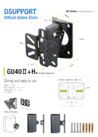 1 paire de GU40II + H nouveau support audio universel 40kgs capacité support mural montage haut-parleur accessoires
