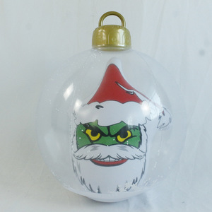Inflatable Christmas Ball Transparent PVC Outdoor Holiday Decoration With Santa Design For Yard And Patio Use - Product Image 4