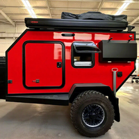 Promotion : Caravane de camping légère, type fourgon d'aventure, convertie pour le voyage, étanche, pour le camping en extérieur et les voyages en camping-car
