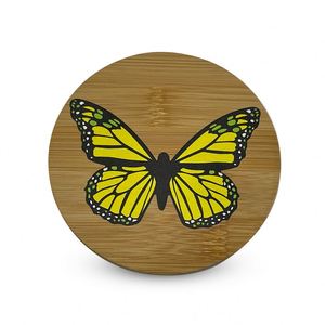 Wholesale Customizable Bamboo Wood <b>Coasters</b> with Laser Hollow Design and UV Printed Logo Bar Accessories - Product Image 2