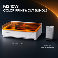 Grabador y Cortador Láser Xtool M2 de 10W con Módulo de Impresión de Inyección de Tinta CMYK, Impresora a Color, Máquina de Corte Láser 2 en 1