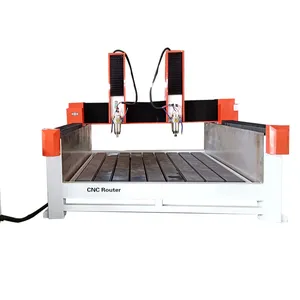 Two spindles Stone marble granite carving CNC router 1330 for sale with CE for Lebanon