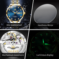 Montre-bracelet étanche OLEVS 9946, montre mécanique pour homme de luxe, automatique, de haute qualité, en acier inoxydable, vente en gros, personnalisable