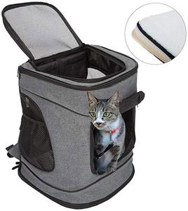 <span class=keywords><strong>Mochila</strong></span> transportadora de mascotas para perros pequeños, gatos, cachorros, bolsa de viaje para mascotas aprobada por la aerolínea con ventana de malla, alfombrilla suave para <span class=keywords><strong>senderismo</strong></span> - Product Image 1