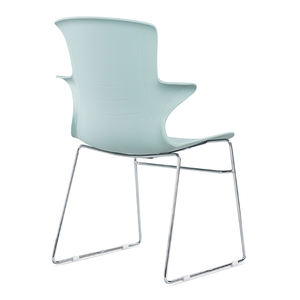 Silla de plástico PP de color azul, silla de espera de plástico apilable, silla de conferencia, plástico PP - Product Image 4