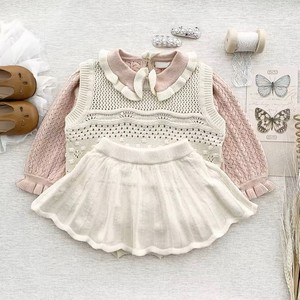 Automne nouveau-né tricoté sans manches pull gilet mignon infantile garçon <span class=keywords><strong>manteau</strong></span> court 0-3 ans bébé vêtements gilet - Product Image 4