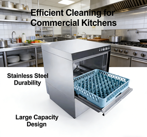 Lavastoviglie Commerciale Professionale ad Alta Capacità 40 Cestelli/Ora Monofase Trifase per Bar Hotel Ristorante - Product Image 2