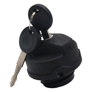 Bouchon de réservoir de carburant pour Volkswagen Golf Audi A3 Volvo 191201551A avec deux clés en plastique noir - Product Image 1