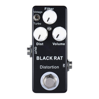 Vente en gros Mini pédale de distorsion d'effet pour guitare Alimentation 9V Pédales d'effets Fuzz Delay Overdrive Boîtier métallique Fabricant OEM