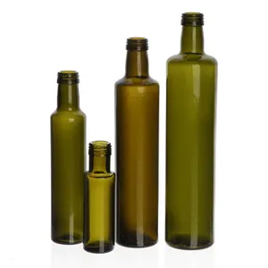 Custom Various Sizes Glass Olive Oil Bottle 500Ml 750Ml Cooking Oil Glass Bottle With Aluminum Cap