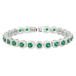Customized Fashionable Retro <b>Red</b> Sapphire Light Luxury Full Diamond Charm Gold-plated <b>Bracelet</b> for Women Wholesale - Product Image 5