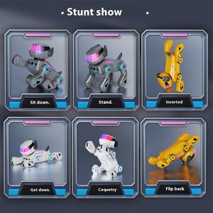 Zwarte Cyber Robot Hond Met Afstandsbediening Grensoverschrijdend Elektronisch Huisdier Ai Kunstmatige Intelligentie Stunt Monteur Hond Speelgoed - Product Image 3