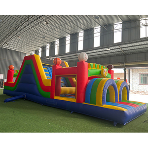 Petit parcours d'obstacles gonflable avec toboggan, aire <span class=keywords><strong>de</strong></span> <span class=keywords><strong>jeux</strong></span> gonflable sur le thème du sport pour les enfants, événements <span class=keywords><strong>de</strong></span> fête en plein air - Product Image 6