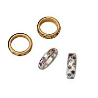 Mehrfarbige, mit Kristallen besetzte breite Bandringe für Damen, gold- und silberfarben, stapelbare Modeaccessoires
