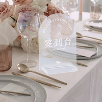 Porte-panneau de table en plexiglas en acrylique portable personnalisé Arche en acrylique transparent Centres de table pour mariage avec numéros de table