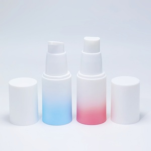 Botella de Spray al Vacío de Plástico Personalizada de 20ml 30ml 50ml con Degradado Azul y Rosa, Botella con Bomba sin Aire para Emulsiones y Lociones Cosméticas - Product Image 4