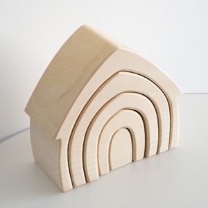 Maisonnette en bois Montessori Linden pour enfants, jouet éducatif précoce, puzzle d'intelligence, blocs de construction décoratifs, 40 pièces - Product Image 6