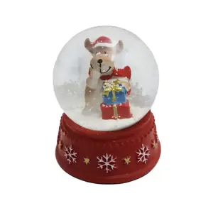 عيد الميلاد الديكور عيد الميلاد جديد الثلج الراتنج كرة الثلج جميل الأيلة عيد الميلاد كرة الثلج