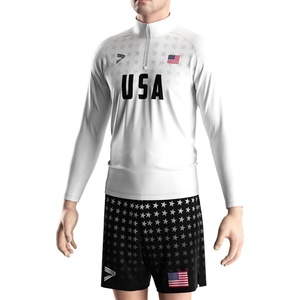 Sweat-shirt à col zippé 1/4 personnalisé pour homme, en polaire et polyester, à manches longues, pour le golf et la lutte - Product Image 3