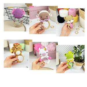 Sécurité naturelle coton non toxique fait à la main bébé <span class=keywords><strong>dentition</strong></span> en bois Crochet Anamil <span class=keywords><strong>anneau</strong></span> <span class=keywords><strong>de</strong></span> <span class=keywords><strong>dentition</strong></span> pour bébé enfants jouets sensoriels pour bébés - Product Image 5