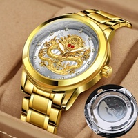 Montre à quartz longue Aili Fida pour homme, boîtier en acier inoxydable, verre minéral renforcé, cadran lumineux, aiguilles lumineuses, mode, 40 mm, 30 m