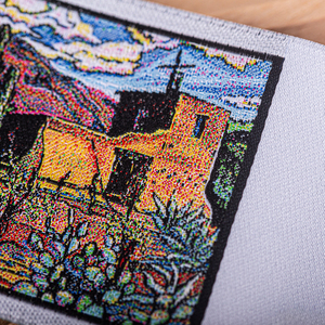 Logotipo de Damasco tejido personalizado, etiqueta de <span class=keywords><strong>ropa</strong></span> para coser, etiqueta tejida rectangular a todo Color para accesorios de <span class=keywords><strong>ropa</strong></span>, bolsa de diseño privado - Product Image 6