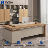 Bureau du directeur : Bureau de direction minimaliste et élégant, bureau de direction en bois, bureau individuel