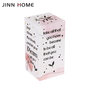 Lanterna Cubo Floreale Ispirazionale con Citazione Motivazionale, Luce Notturna LED con Design Floreale Acquerello Rosa per Arredamento Casa e Regali - Product Image 2