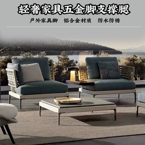 Aluminum Alloy Furniture <b>Legs</b> Outdoor Table <b>Chair</b> Support Black Finish Factory Use - Product Image 5