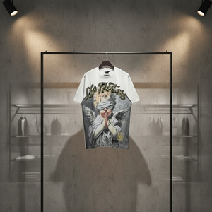 T-shirt Homme Imprimé Graphique Angle de Haute Qualité, Mode Diamant Chaud, Streetwear Oversize, T-shirts Life Hustlers pour Hommes - Product Image 1