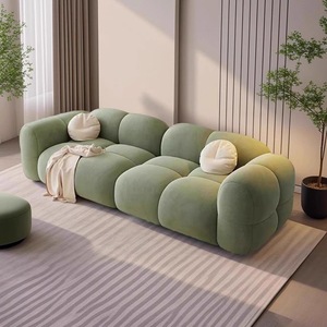 Homestay Light Luxury Italian Design Special-shaped <strong>Sofa</strong> Sponge Cushions Wood Legs Living Room <strong>Sofa</strong> <strong>Cream</strong> Style Cute Creative - Product Image 3