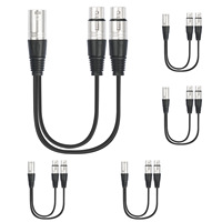 Kabel Audio Splitter XLR Male ke Dual XLR Female Berlapis Tembaga Aluminium Tiga Inti 03-meter Model Bestseller